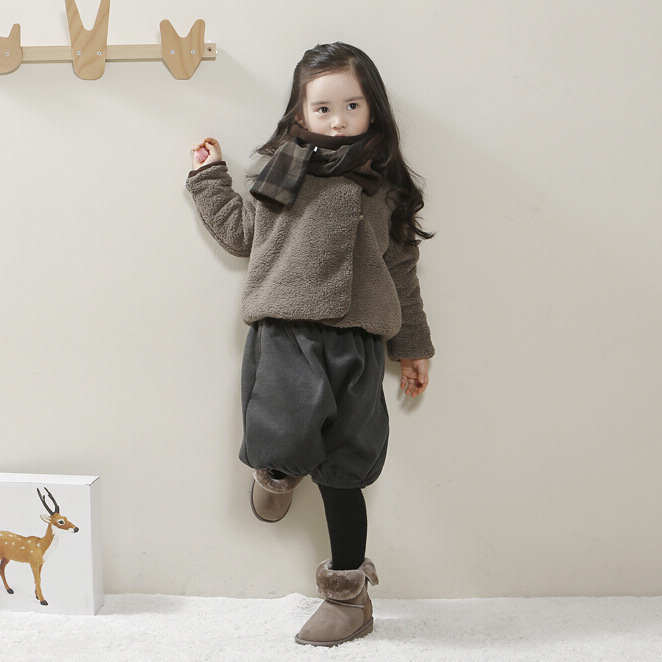 女童2016秋冬裝新款加絨加厚外套韓版女童羊絨短款上衣潮套裝批發・進口・工廠・代買・代購