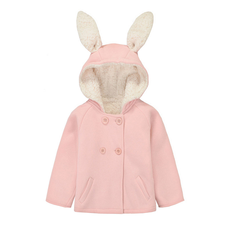 冬裝新款 羊羔絨加厚兔子造型外套寶寶加厚上衣小中童1-5歲工廠,批發,進口,代購