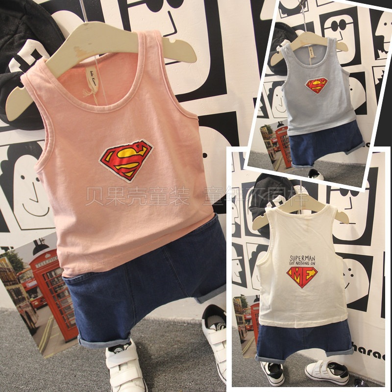 真可愛2016夏季新款超人男女童t恤E2046批發・進口・工廠・代買・代購