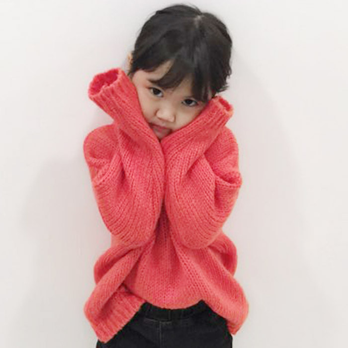 韓國進口正品童裝代購批發 2016冬女童韓版潮毛衣寬松針織衫1221工廠,批發,進口,代購