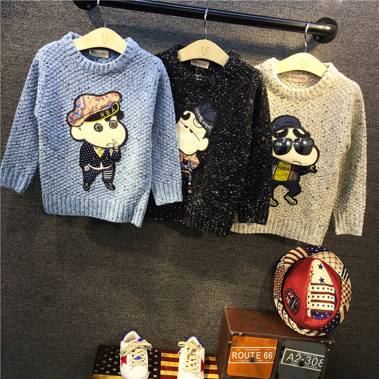 童裝批發2016秋季新品真兒童卡通針織衫AH0194工廠,批發,進口,代購