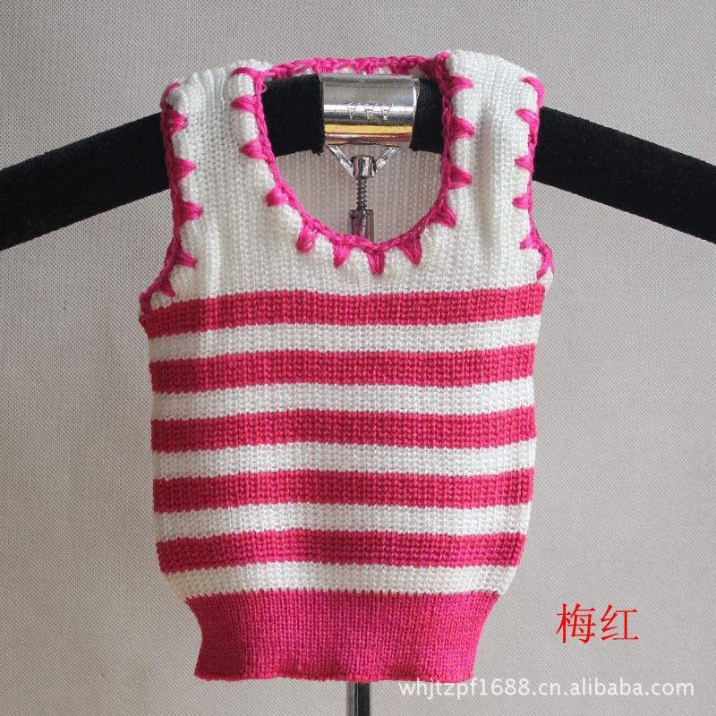 新生兒橫條毛背心 小寶寶衣服0-1歲工廠,批發,進口,代購