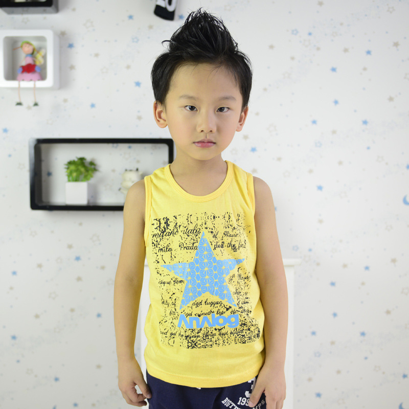 外貿品牌2015夏季中大兒童無袖T恤寶寶男童純棉工字背心童裝批發工廠,批發,進口,代購