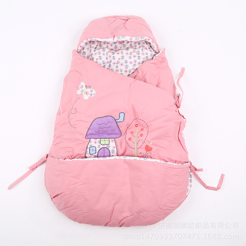 紅色車載睡袋 純棉寶寶嬰兒用品秋冬季加厚童睡袋初生嬰幼兒睡袋工廠,批發,進口,代購