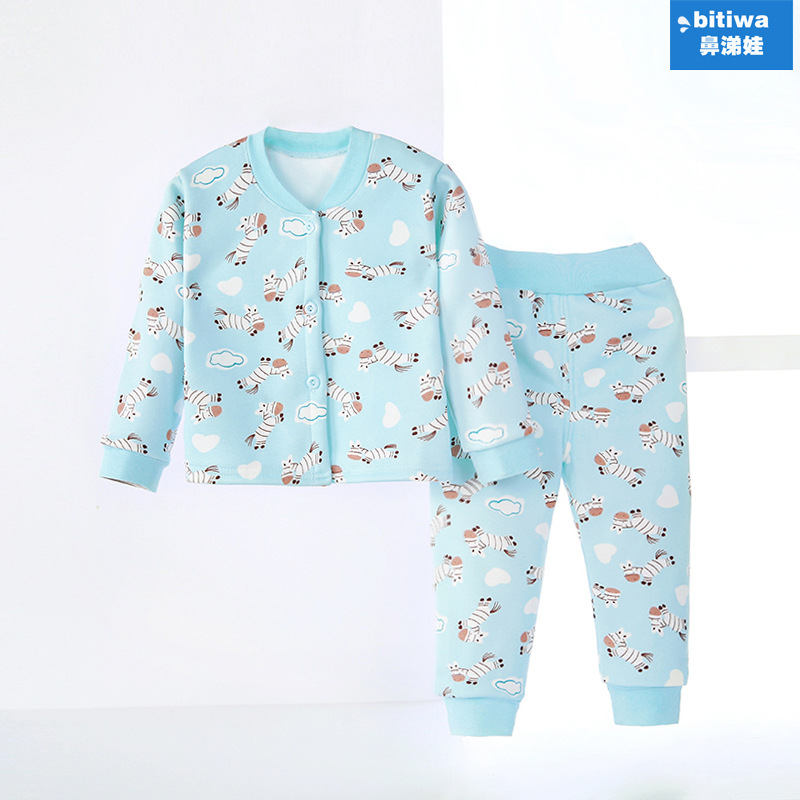 兒童保暖內衣套裝寶寶加絨加厚開衫嬰幼秋衣褲秋冬季新款廠傢直銷工廠,批發,進口,代購