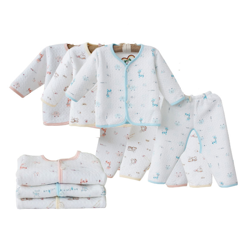嬰兒保暖內衣純棉寶寶打底衫夾衣新生兒服裝兩件套裝斷碼清倉批發・進口・工廠・代買・代購