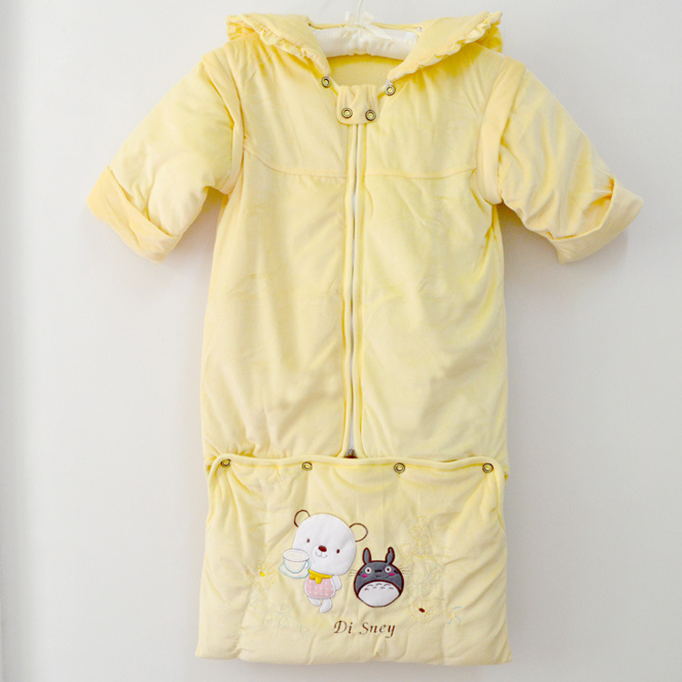 2014秋冬新款全棉嬰兒睡袋帶加長包可脫袖寶寶防踢被工廠,批發,進口,代購