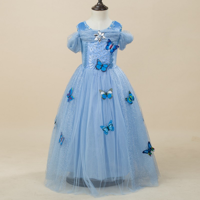 聖誕節兒童服裝灰姑娘公主裙女童生日婚紗禮服連衣蓬蓬裙子連衣工廠,批發,進口,代購