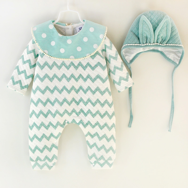 嬰兒服裝 韓式 潮童 哈衣 連身衣 連身衣 2件套 兔耳朵 滿月-1歲批發・進口・工廠・代買・代購