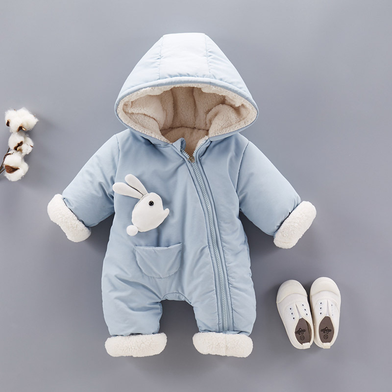 寶寶連身衣嬰兒服飾冬季加厚0-9個月幼兒加絨保暖連身外出服新款工廠,批發,進口,代購