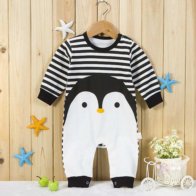 嬰兒純棉長袖爬服 0-2歲寶寶連身衣服秋衣 新生兒連身哈衣春秋季批發・進口・工廠・代買・代購