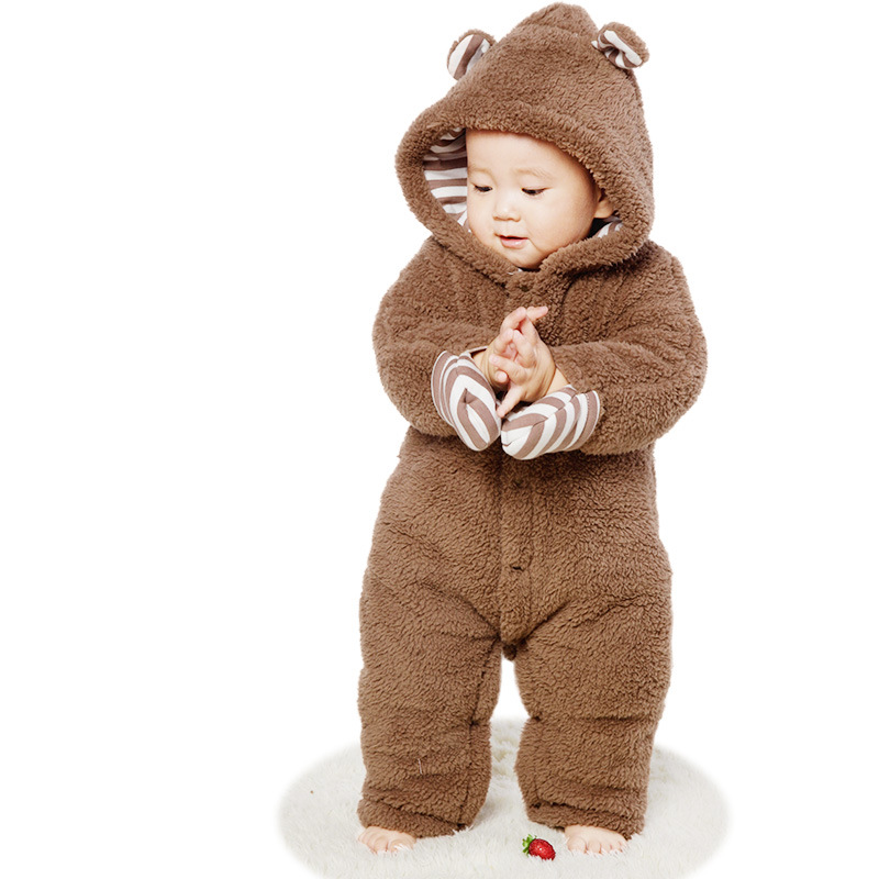 2016新款外貿加厚童裝連身衣0-3歲嬰幼秋冬款韓版哈衣爆款批發・進口・工廠・代買・代購
