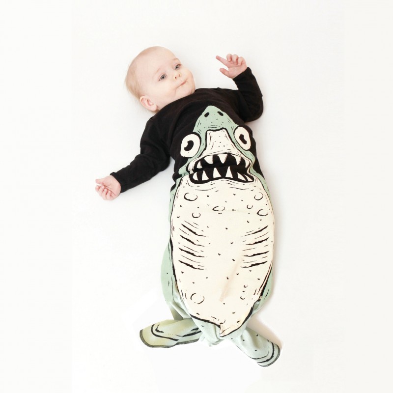 ins爆款嬰兒連身衣寶寶長袖哈衣 美人魚鯊魚睡袋 新生嬰兒服裝春批發・進口・工廠・代買・代購