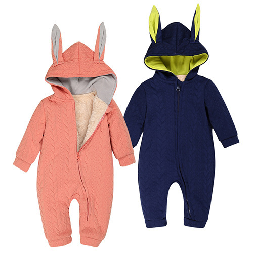 一件代發韓版嬰幼兒童動物爬服 秋冬加厚爬服毛絨小兔子哈衣工廠,批發,進口,代購