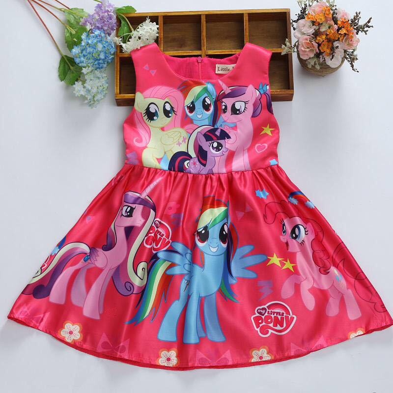 2017夏季新款外貿女童連衣裙my little pony 小馬寶莉連衣裙工廠,批發,進口,代購