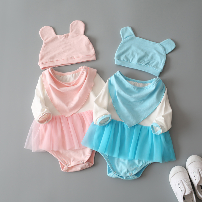 嬰兒連身衣寶寶長袖純棉三角爬服哈衣0-2歲新生兒外出服一件代發批發・進口・工廠・代買・代購