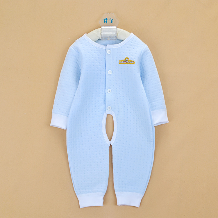 寶寶加厚連身衣新生嬰兒冬季哈衣男女兒童保暖內衣0-3衣服純棉工廠,批發,進口,代購