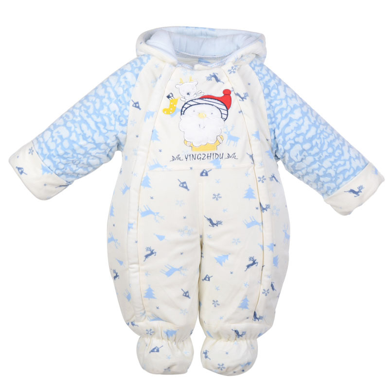 冬季寶寶航空服哈衣長袖爬服 嬰兒連身衣加厚保暖 新生兒服裝批發・進口・工廠・代買・代購