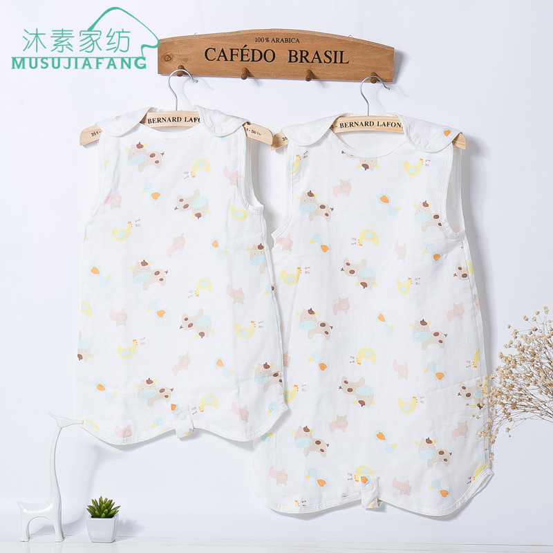 廠傢直銷外貿出口純棉紗佈連身衣爬服新生嬰兒卡通開檔內衣服裝批發・進口・工廠・代買・代購