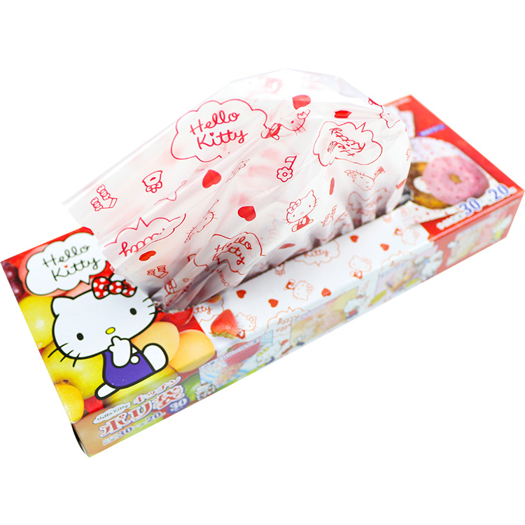 hellokitty抽取式30枚入保鮮袋食品袋冷熱食物環保無毒20*30cm批發・進口・工廠・代買・代購