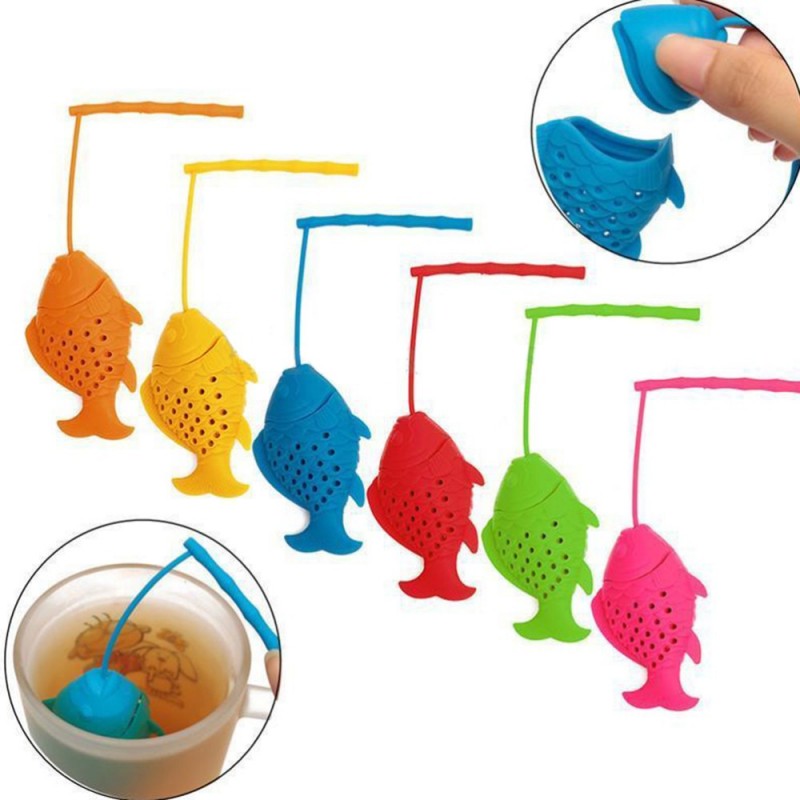 食品級環保矽膠泡茶器 茶葉過濾袋 茶具禮品 小魚泡茶器 新品爆款批發・進口・工廠・代買・代購