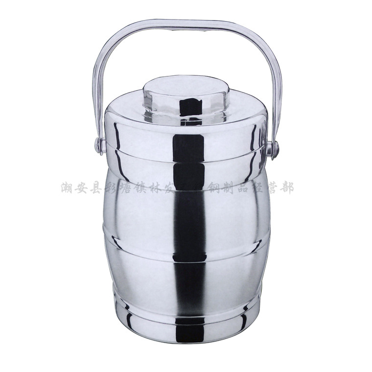 不銹鋼雙層鼓型保溫提鍋 真空保溫桶 2.0L批發・進口・工廠・代買・代購