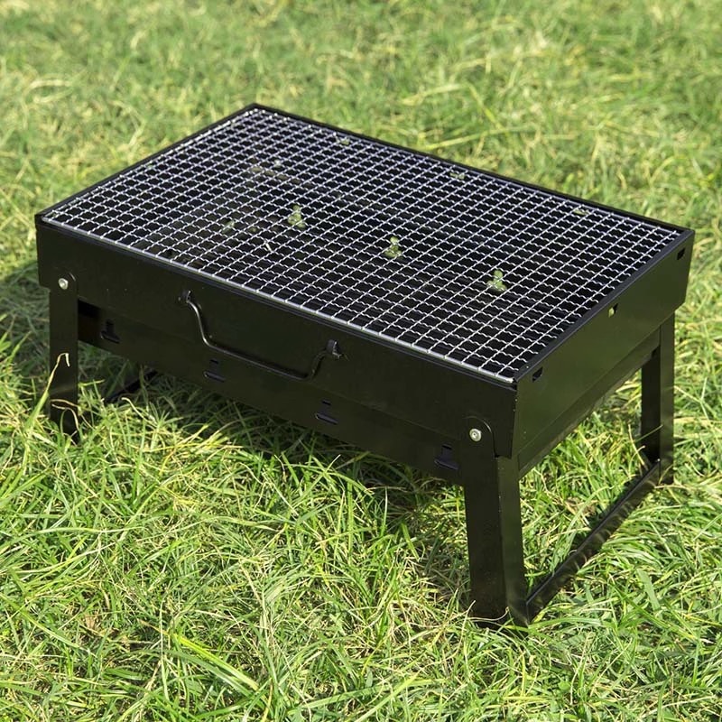 戶外炭燒便攜式燒烤爐 折疊燒烤架 BBQ木炭燒烤爐 小號加厚黑色工廠,批發,進口,代購