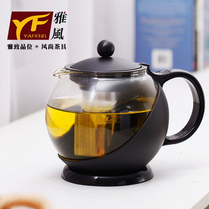 淘寶熱賣 塑料外殼玻璃茶壺 不銹鋼過濾茶具 咖啡如意壺廠傢批發批發・進口・工廠・代買・代購