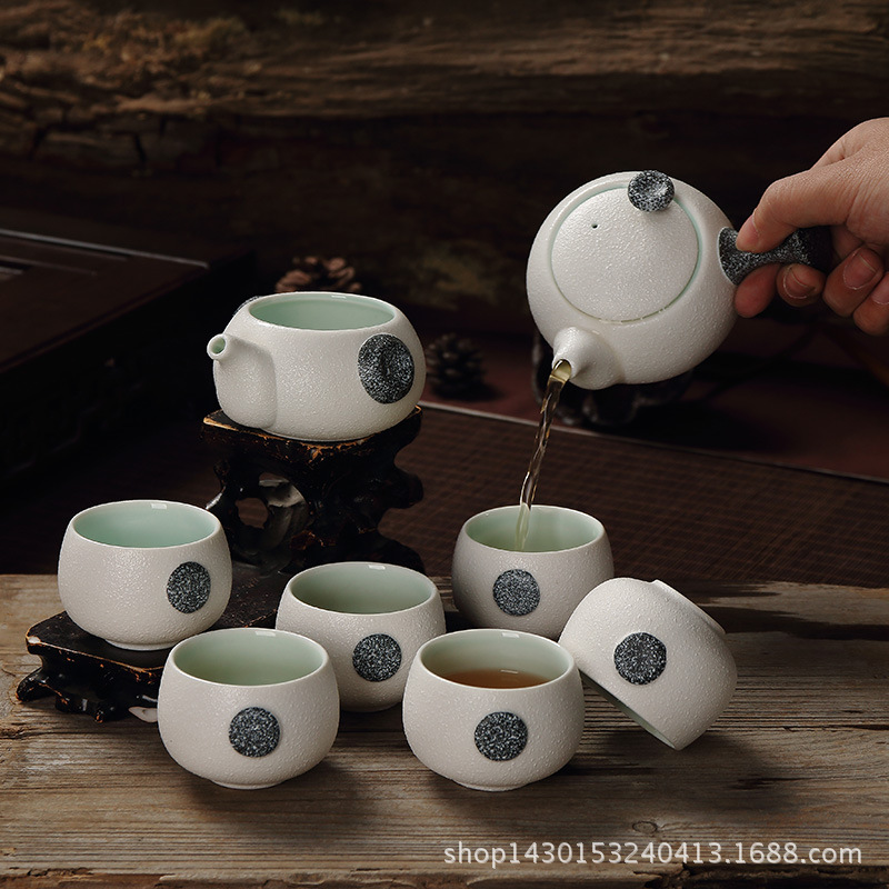 新品雪花釉功夫茶具套裝 大號品茗杯過濾 公道杯分茶器logo定製工廠,批發,進口,代購