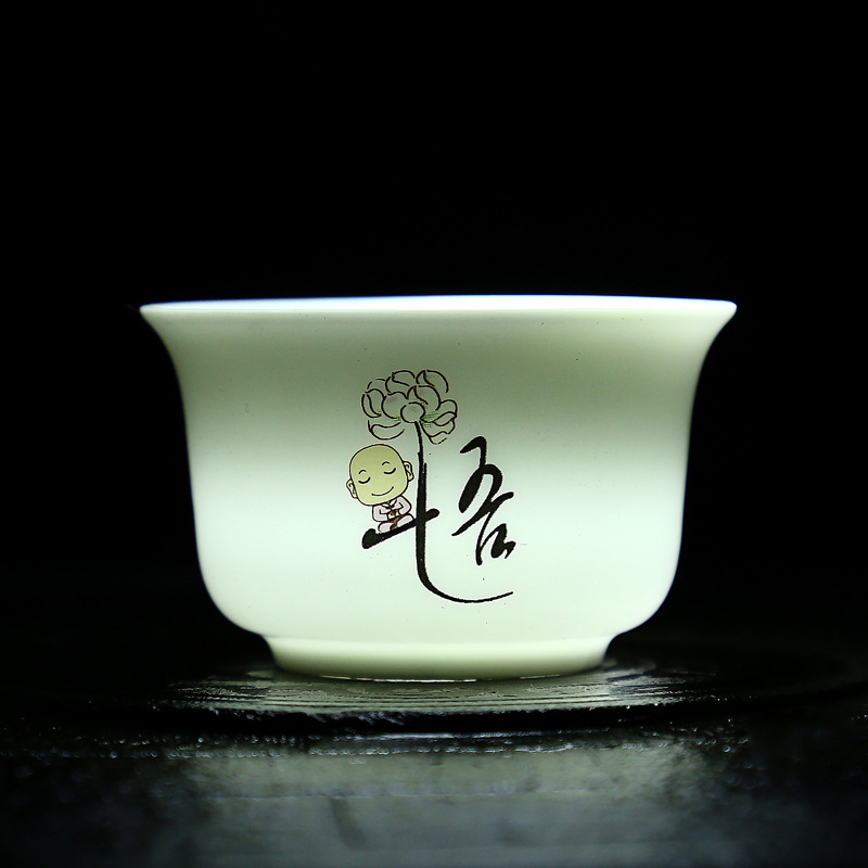 高檔玉瓷杯子鐵觀音普洱茶品茗杯陶瓷禮品功夫批發・進口・工廠・代買・代購