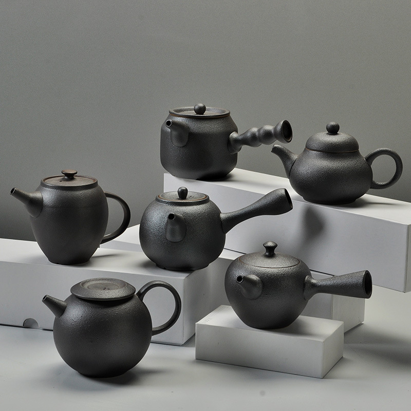 韻玉瓷坊日式茶壺 鐵陶釉陶壺粗陶茶具煮茶壺手工急須壺包郵批發・進口・工廠・代買・代購