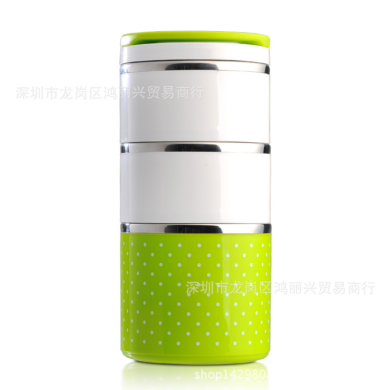 升級版不銹鋼保溫飯盒圓形便當盒 彩色時尚多層送飯提鍋LOGO贈品批發・進口・工廠・代買・代購