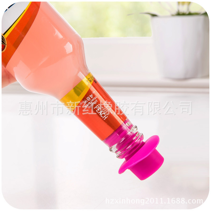 直銷 創意生活小禮品食品級紅酒塞 小禮帽矽膠酒瓶防塵保鮮瓶塞工廠,批發,進口,代購