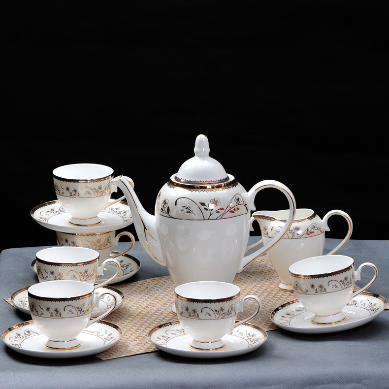 正品骨瓷陶瓷骨瓷咖啡套具英式下午茶15頭歐式咖啡杯茶具套裝包郵批發・進口・工廠・代買・代購