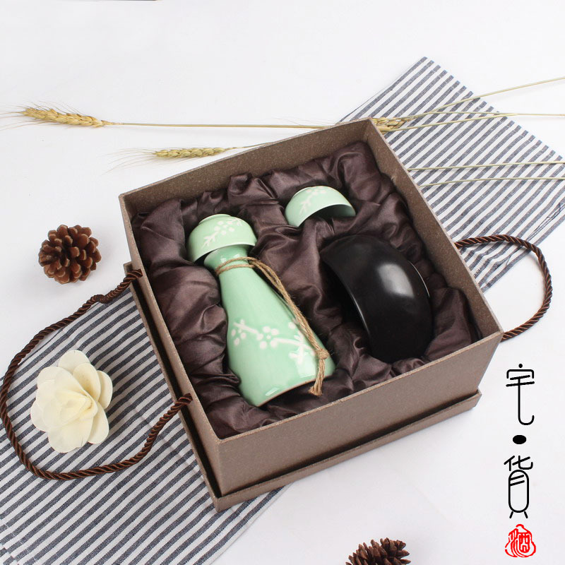 可定製LOGO150毫升溫酒器 50毫升酒杯熱酒壺陶瓷酒具禮品禮盒訂製工廠,批發,進口,代購