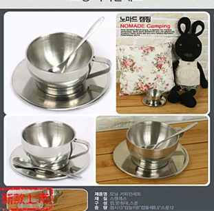 廠傢批發出口韓國正品NOMADE雙層加厚隔熱保溫不銹鋼咖啡杯套裝工廠,批發,進口,代購