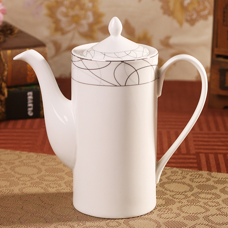 涼水奶壺咖啡壺 歐式時尚茶壺 傢用陶瓷咖啡壺套裝批發批發・進口・工廠・代買・代購
