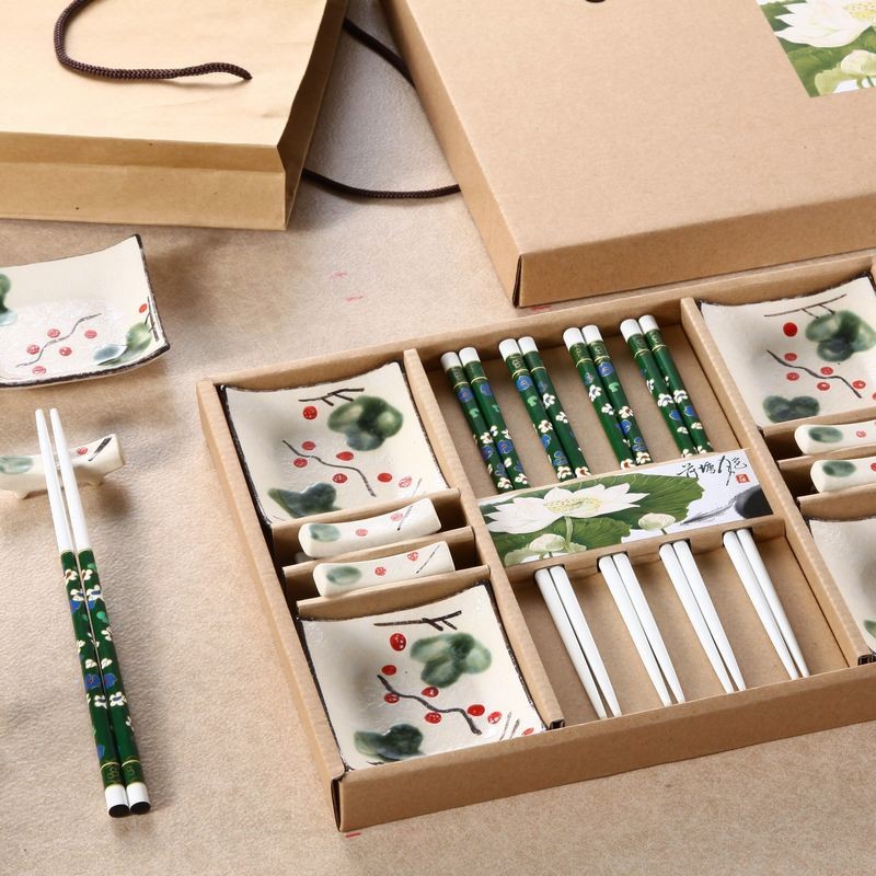 景德鎮陶瓷餐具套裝招財貓日式筷子禮盒婚慶回禮禮品批發一件代發工廠,批發,進口,代購