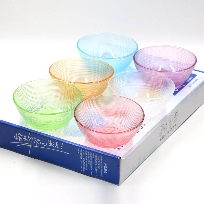 藍蒂斯珠點果碗六件套 彩色玻璃碗套件 雨點碗促銷禮品批發・進口・工廠・代買・代購