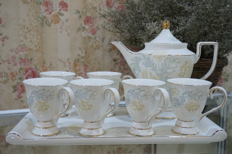 陶瓷8頭歐式咖啡具 茶具 帶盤 套裝 皇室咖啡具工廠,批發,進口,代購