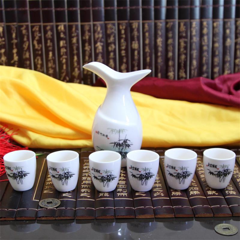 特價酒具陶瓷溫酒具套裝一壺六杯骨瓷酒具送禮佳品分酒器禮盒裝工廠,批發,進口,代購