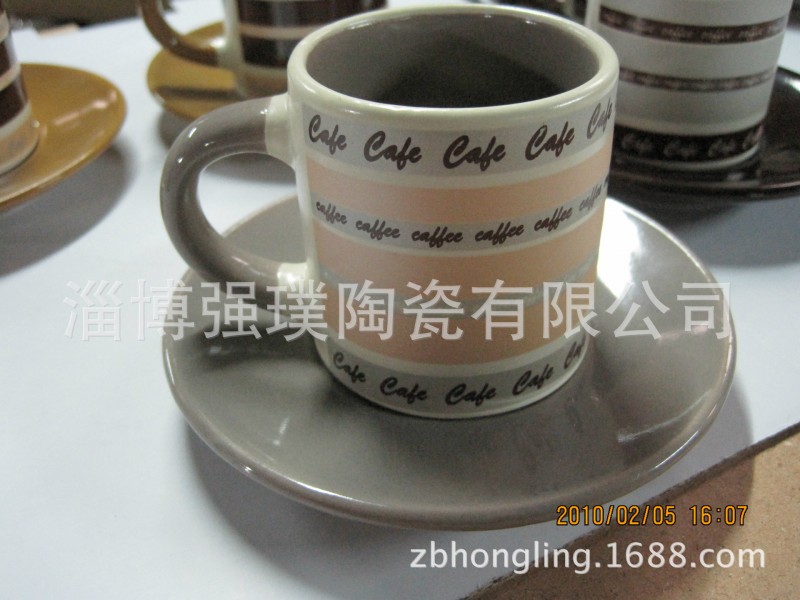 定製生產創意節日促銷咖啡用陶瓷咖啡杯碟禮品定製 可印刷logo工廠,批發,進口,代購