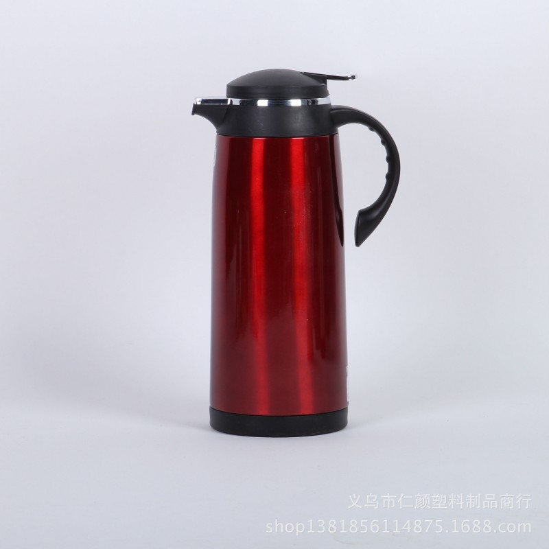 廠傢直銷1.9鋼紅色咖啡壺 不銹鋼保溫時尚傢用 內膽大容量實用工廠,批發,進口,代購