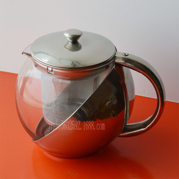 玻璃不銹鋼咖啡壺太極壺如意壺 帶過濾網泡茶花茶壺 飄逸杯茶道壺工廠,批發,進口,代購