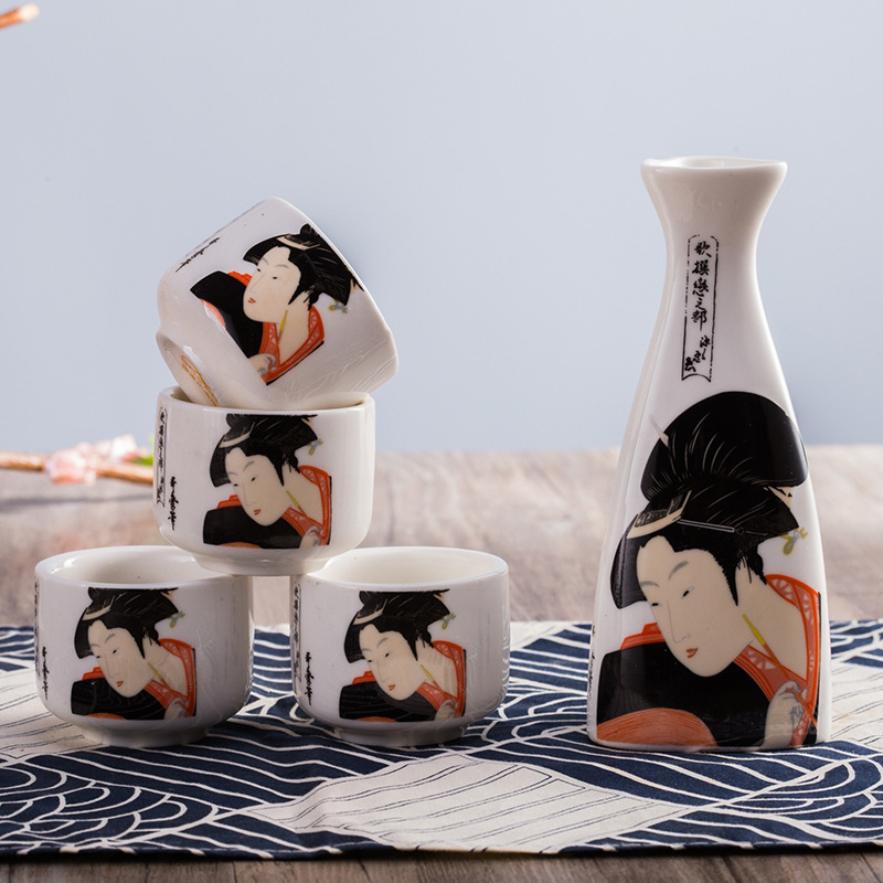 日式|清酒5頭酒具套裝|批發促銷禮品白酒燒酒壺公司加印LOGO批發・進口・工廠・代買・代購