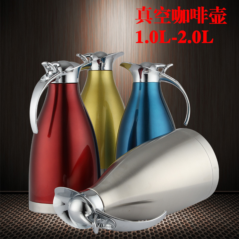 公用傢用咖啡壺單雙層不銹鋼真空保溫冷熱水瓶水壺保溫壺保溫好工廠,批發,進口,代購