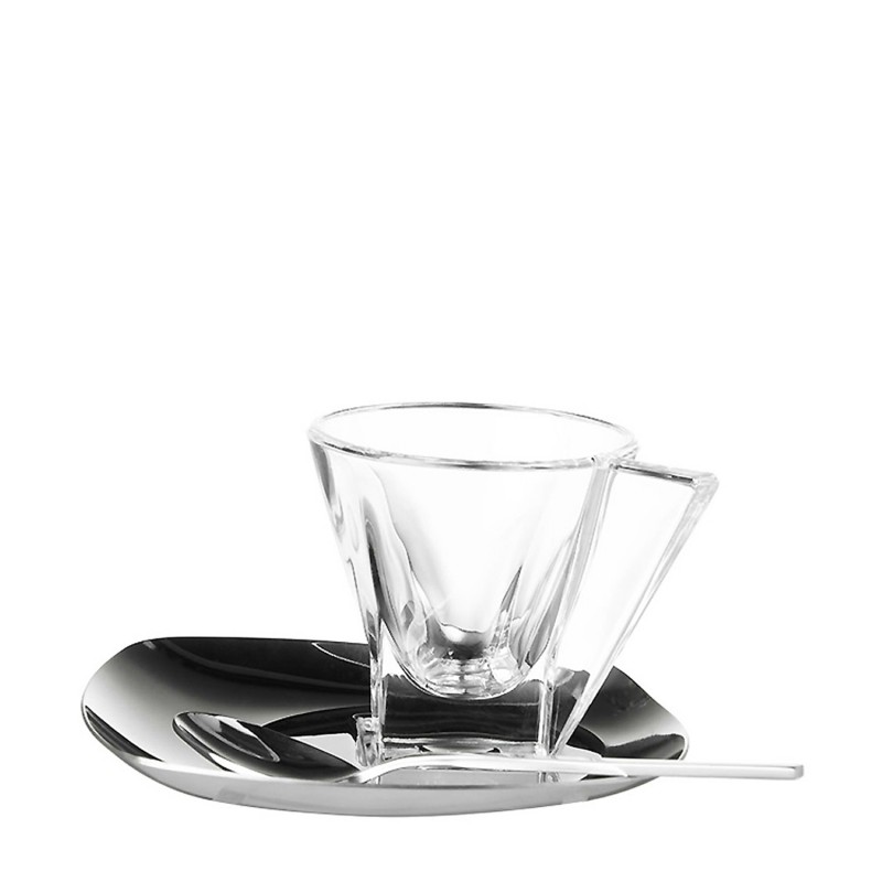 Mori 意式進口高檔創意水晶玻璃濃縮咖啡杯帶碟勺套裝工廠,批發,進口,代購