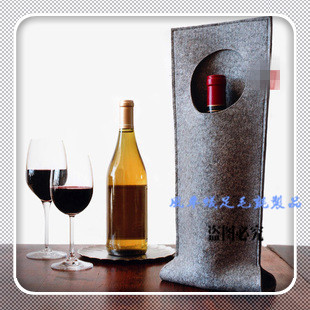 定製手提紅酒袋結婚禮物袋中秋送禮包裝袋毛氈禮品包可加logo批發・進口・工廠・代買・代購