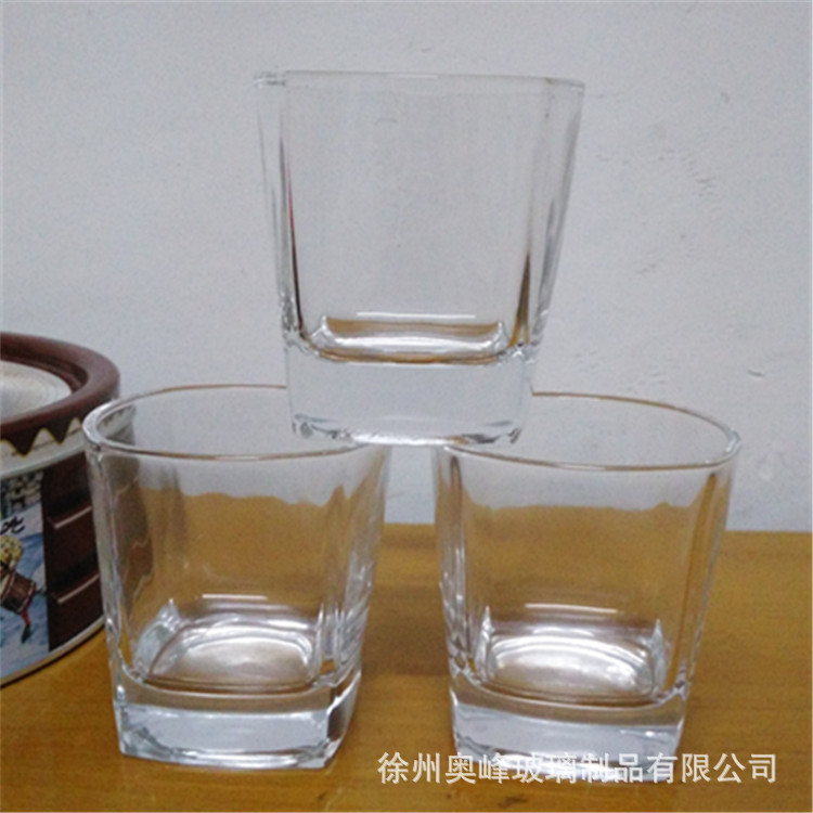 廠傢直銷  威士忌酒杯 玻璃杯白酒杯 啤酒杯四方玻璃水杯口杯特價工廠,批發,進口,代購