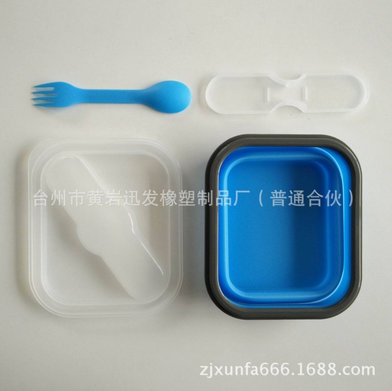 矽膠便當盒 可折疊單格飯盒 兒童飯盒 外貿原單工廠,批發,進口,代購